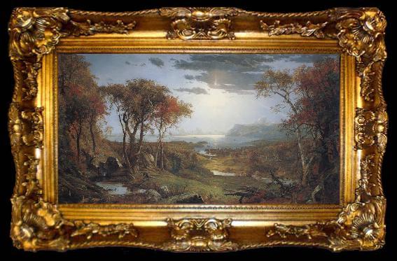 framed  Jasper Cropsey Autumn on the Hudson River, ta009-2